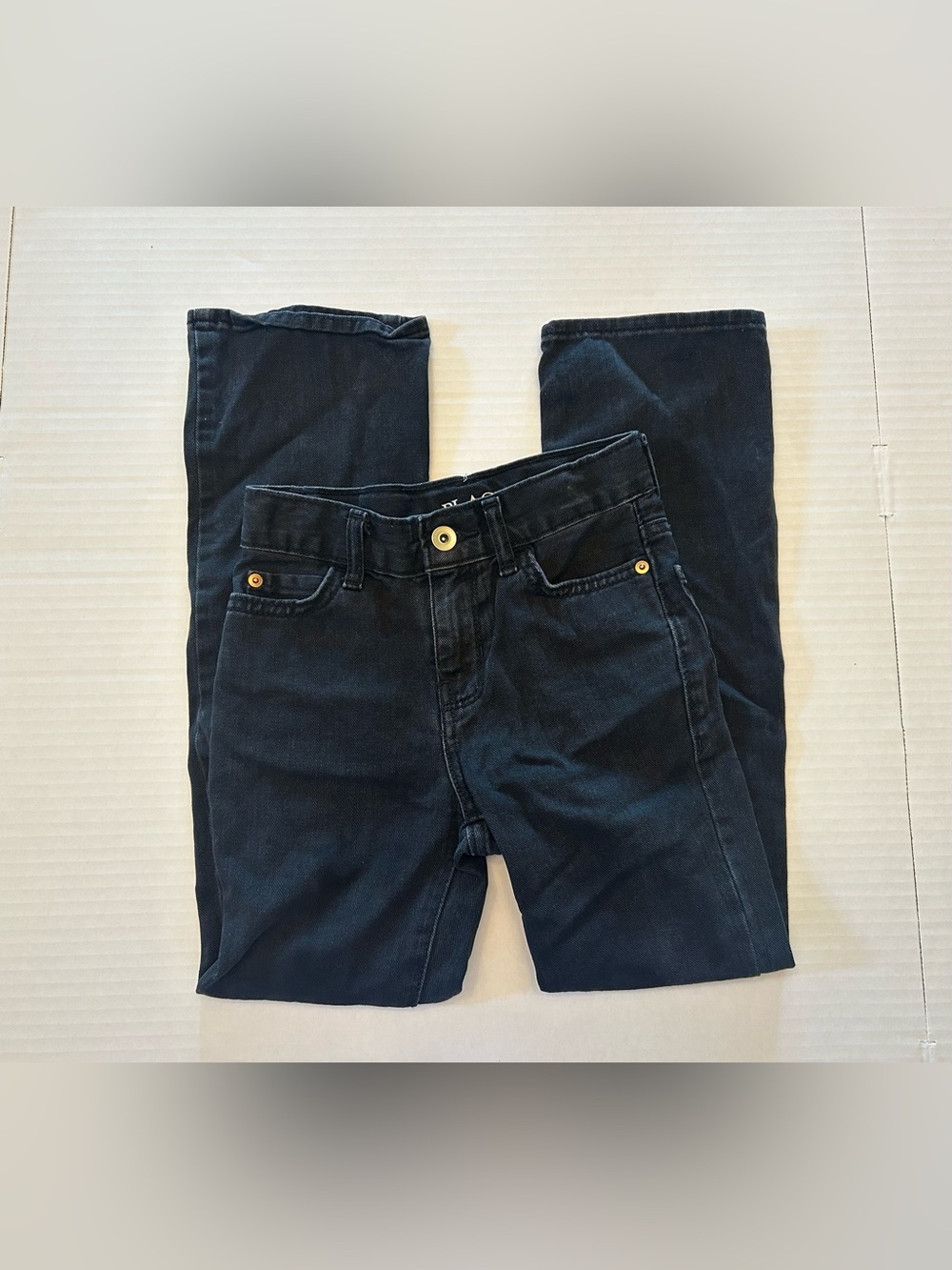 The Children’s Place Boys Black Denim Bootcut Jeans Size 8 Slim